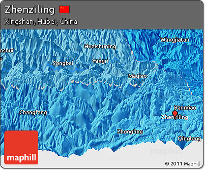 Political Panoramic Map of Zhenziling