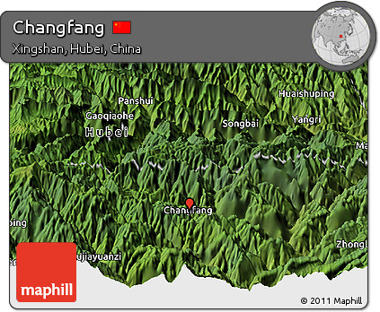Satellite Panoramic Map of Changfang