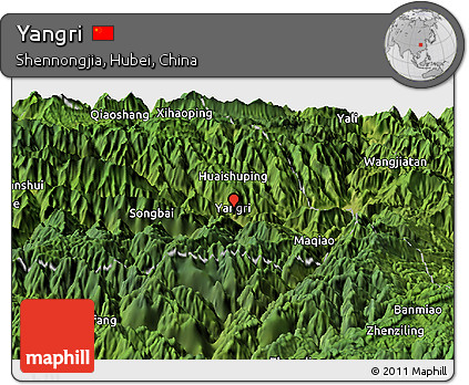 Satellite Panoramic Map of Yangri
