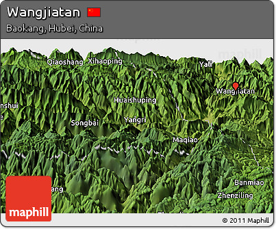 Satellite Panoramic Map of Wangjiatan