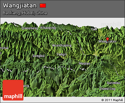 Satellite Panoramic Map of Wangjiatan