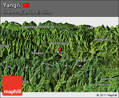 Satellite Panoramic Map of Yangri