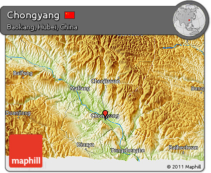 Physical 3D Map of Chongyang