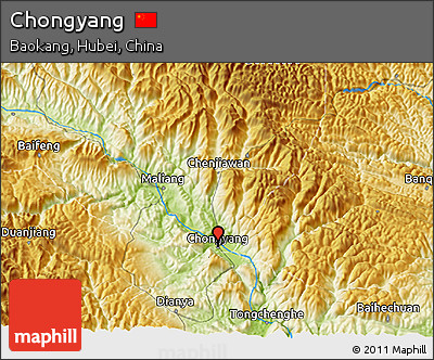Physical 3D Map of Chongyang