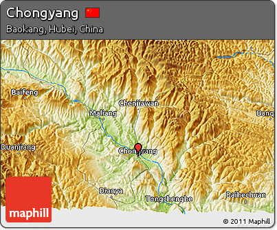 Physical 3D Map of Chongyang