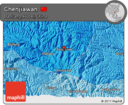 Political 3D Map of Chenjiawan