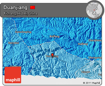 Political 3D Map of Duanjiang