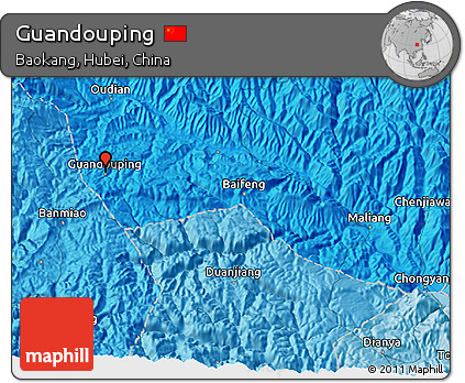 Political 3D Map of Guandouping