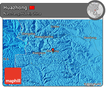 Political 3D Map of Huazhong