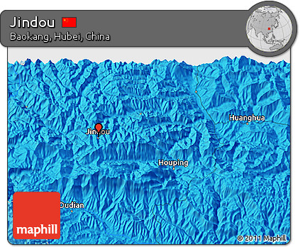 Political 3D Map of Jindou