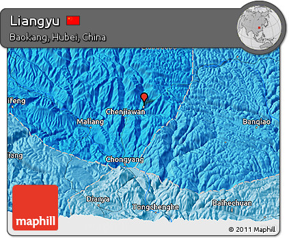 Political 3D Map of Liangyu
