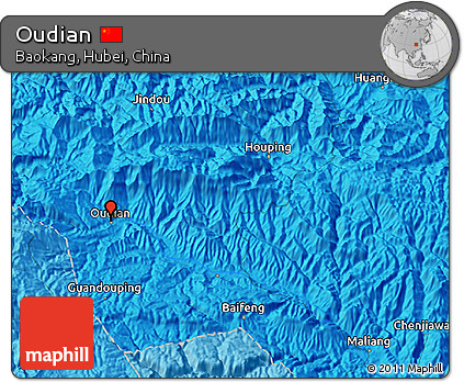 Political 3D Map of Oudian