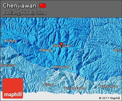Political 3D Map of Chenjiawan