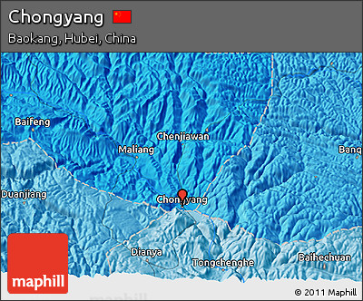 Political 3D Map of Chongyang