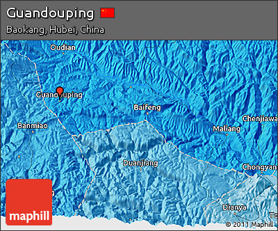 Political 3D Map of Guandouping