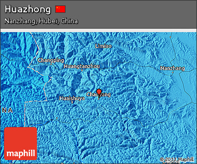 Political 3D Map of Huazhong