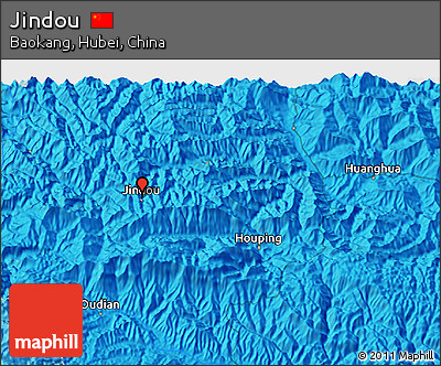 Political 3D Map of Jindou