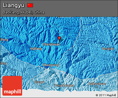Political 3D Map of Liangyu