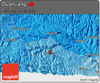 Political 3D Map of Duanjiang