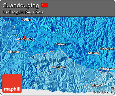 Political 3D Map of Guandouping
