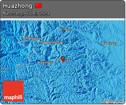 Political 3D Map of Huazhong