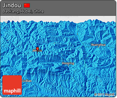 Political 3D Map of Jindou