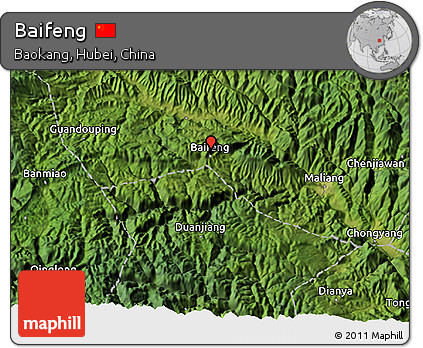 Satellite 3D Map of Baifeng