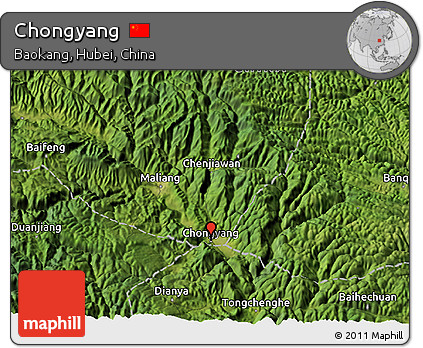 Satellite 3D Map of Chongyang