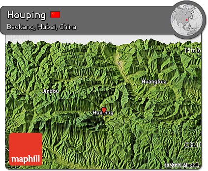 Satellite 3D Map of Houping