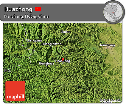 Satellite 3D Map of Huazhong