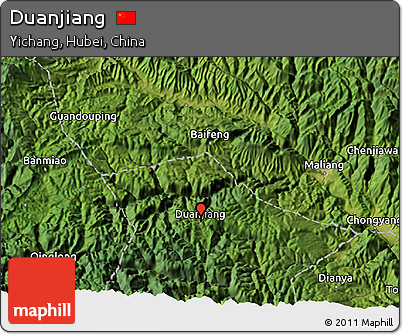 Satellite 3D Map of Duanjiang