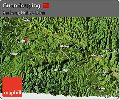 Satellite 3D Map of Guandouping