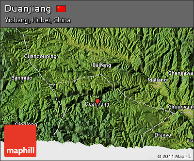 Satellite 3D Map of Duanjiang