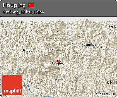 Shaded Relief 3D Map of Houping