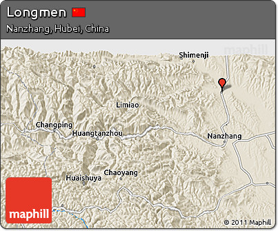 Shaded Relief 3D Map of Longmen