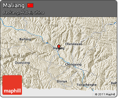 Shaded Relief 3D Map of Maliang