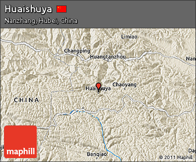 Shaded Relief 3D Map of Huaishuya