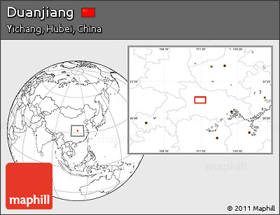 Blank Location Map of Duanjiang