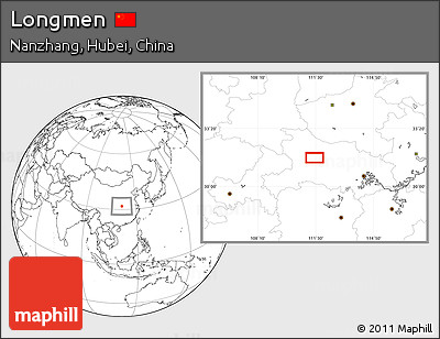 Blank Location Map of Longmen