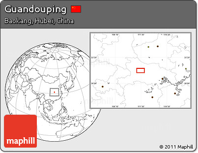 Blank Location Map of Guandouping