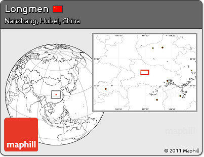 Blank Location Map of Longmen
