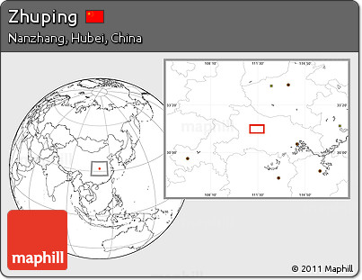 Blank Location Map of Zhuping
