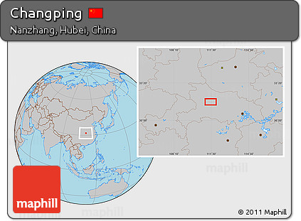Gray Location Map of Changping