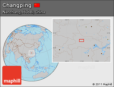 Gray Location Map of Changping