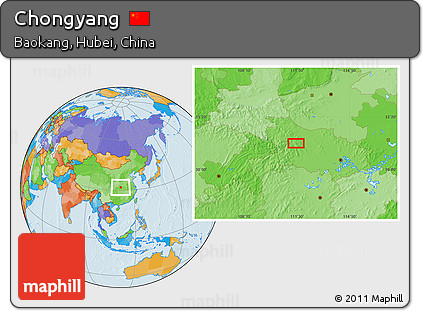 Political Location Map of Chongyang