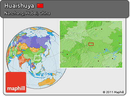 Political Location Map of Huaishuya