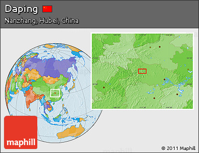 Political Location Map of Daping