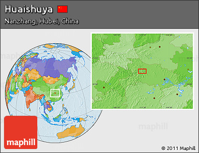 Political Location Map of Huaishuya