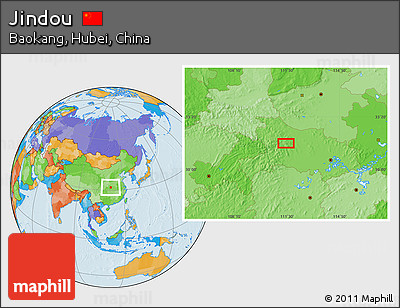 Political Location Map of Jindou
