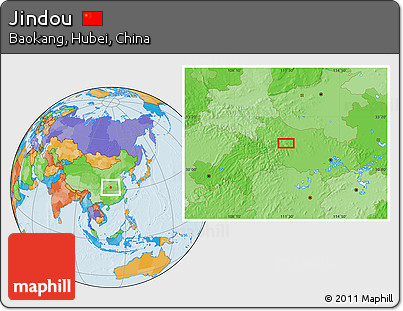 Political Location Map of Jindou